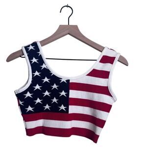 NWT Fashion Nova Freedom Love Crop Top Size XL